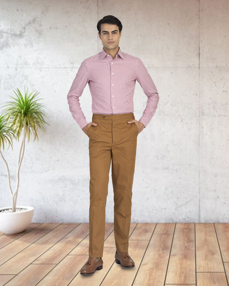 Chemise à rayures rouges bonbon