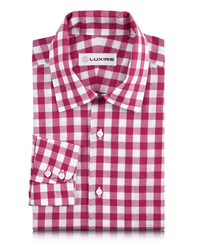 Baumwollleinen - Rosa-weißer Gingham