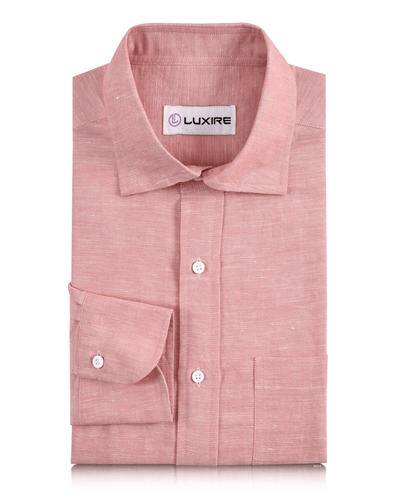 Baumwollleinen: Einfarbiger roter Chambray