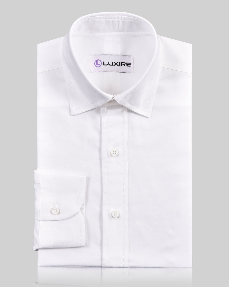 Chemise Oxford blanche à pois EZS
