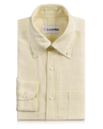 Leinen Baumwolle: Pastellgelber Chambray