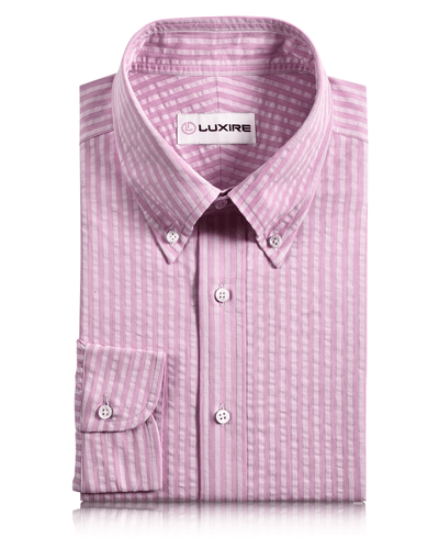 Magenta-Streifen-Seersucker