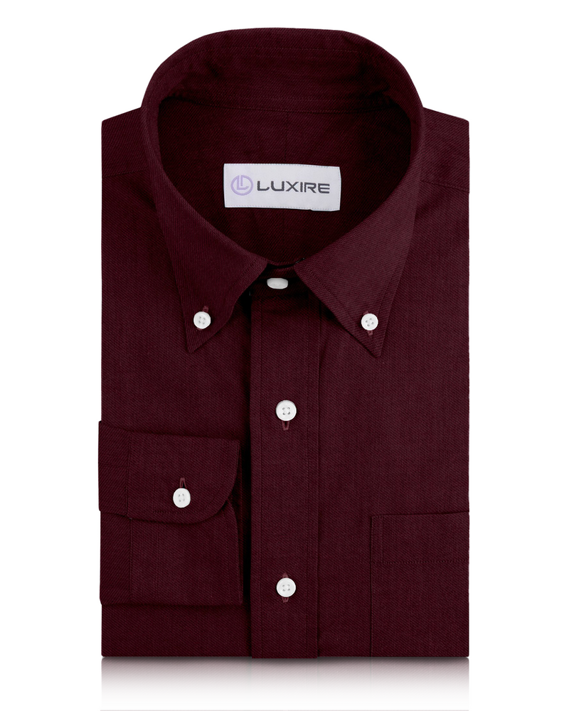 Sergé de coton bordeaux