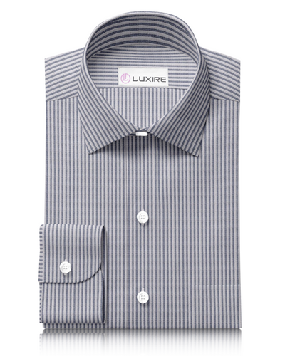 Lin à rayures bleues et blanches