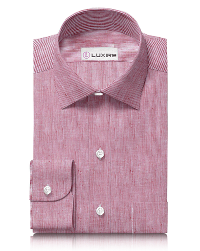 Leinen: Rot-Weiß-Slub-Chambray