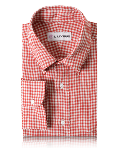Leinen: Rot-weiße Gingham-Karos