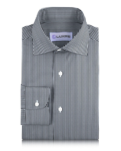 Robe Monti noire à rayures sur fond blanc