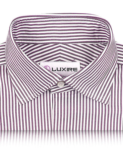 Braunes Kleid Streifen Twill