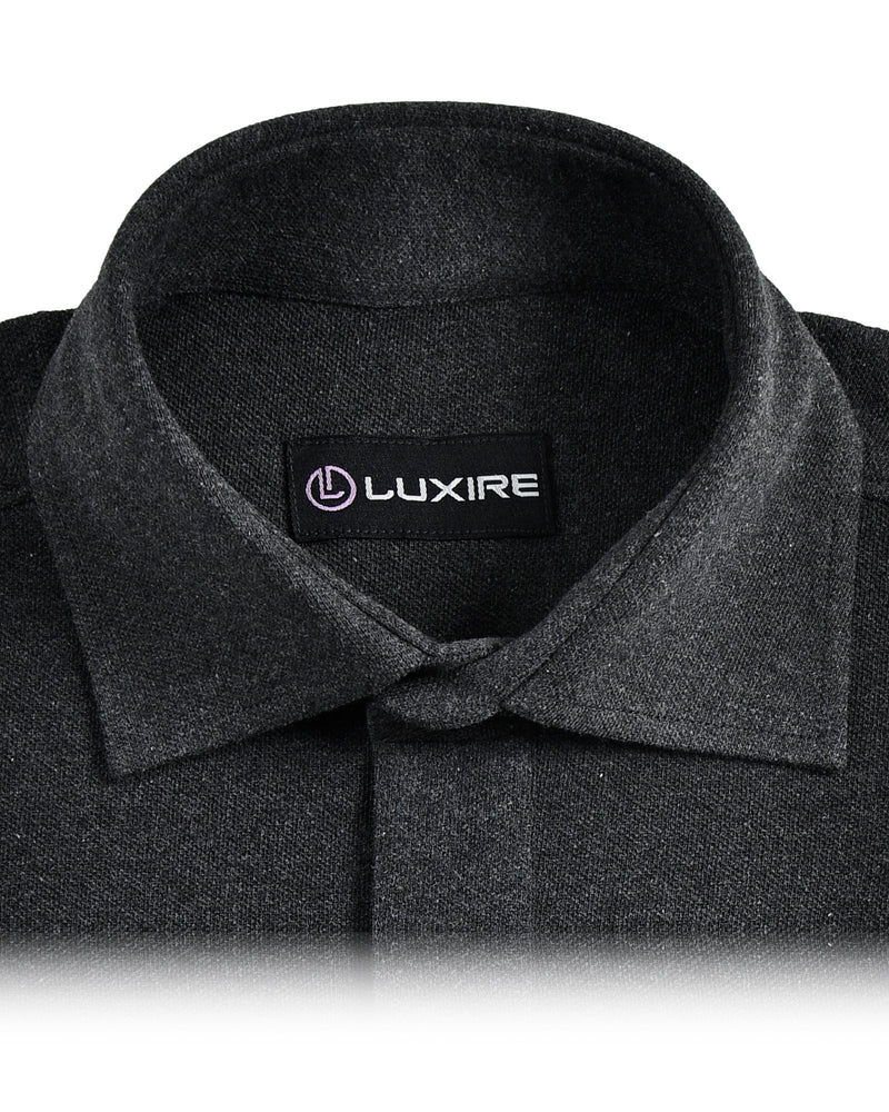 Heather Anthrazitgraues Polo-T-Shirt