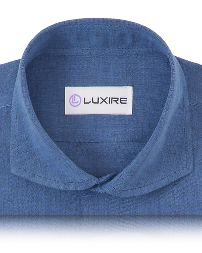 Baumwollleinen: Einfarbiges dunkelblaues Chambray