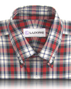 Rot-blaues Tartan-Twill-Hemd