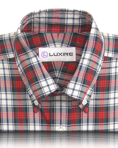 Rot-blauer Tartan-Twill