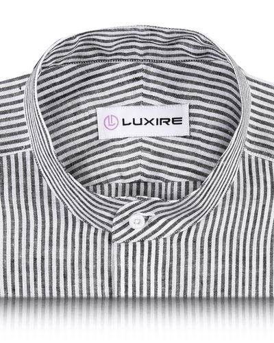 Lin à rayures noires universitaires