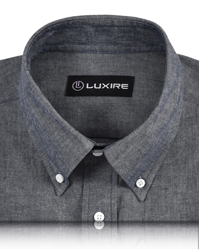 Chemise en denim bleu chiné chambray