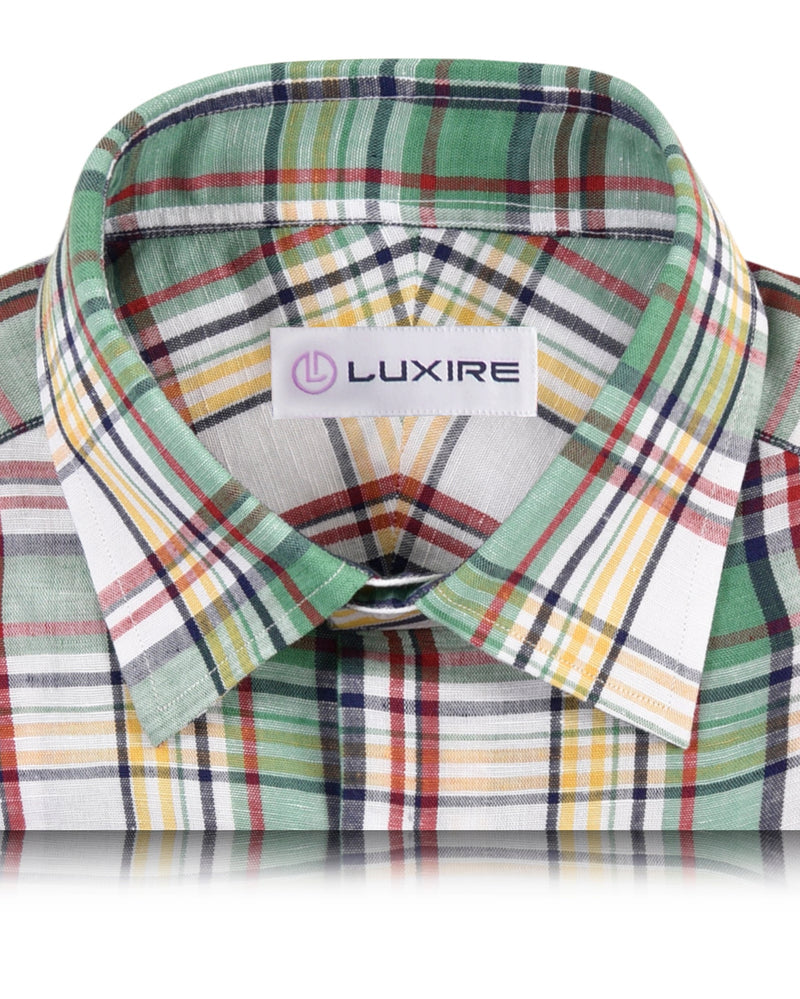 Coton et lin : Chemise à carreaux Madras multicolores classiques