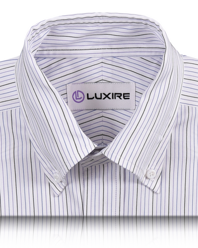 Monti Schwarz-blaues Nadelstreifenhemd