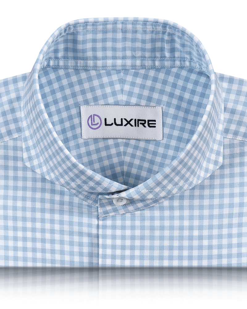 Hellblaues Mini-Gingham-Hemd