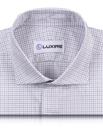 Chemise à carreaux Tattersall violets et noirs