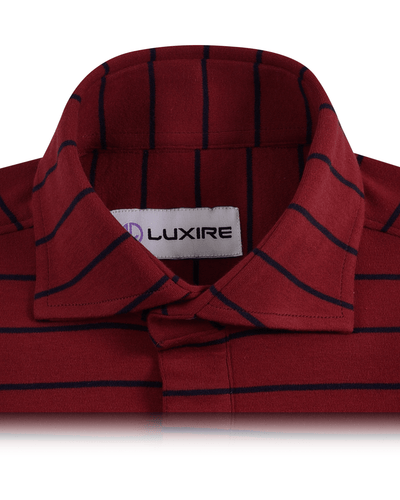 Maroon Navy Candy Wide Stripes T-Shirt