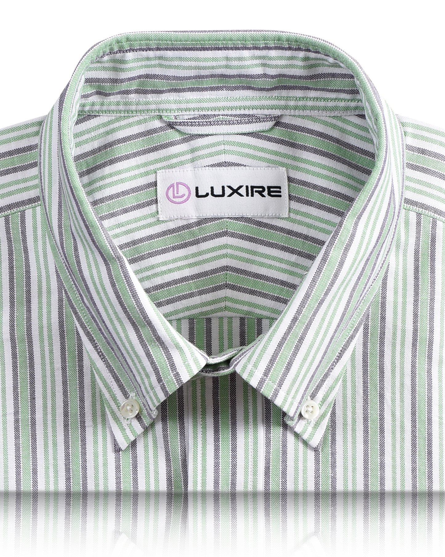 Oxford: Shades of Green Mauve Stripes Shirt