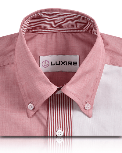 Chemise amusante en coton rouge et blanc