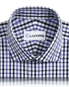 Lila schwarzer Tattersall Gingham