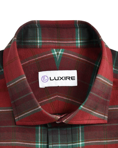 Gebürsteter Twill - Rotgrüner Tartan