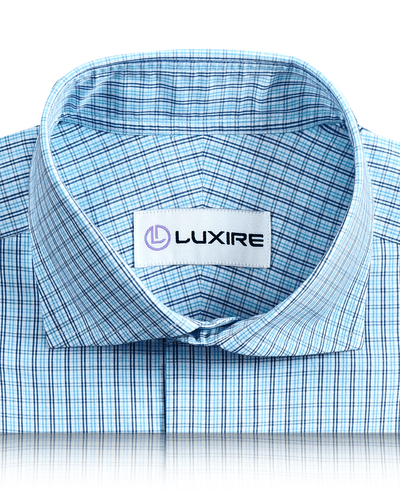 Mintblaue, marineblaue Tattersall-Karos