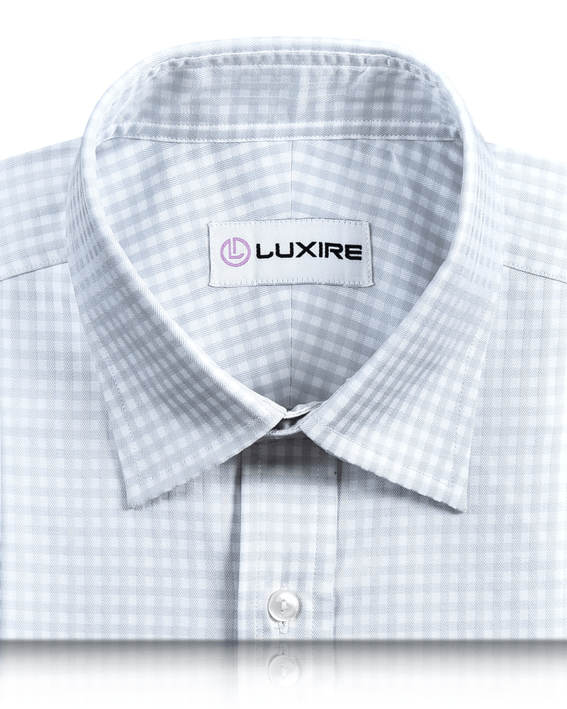 Weißgraues Gingham-Hemd von Zegna