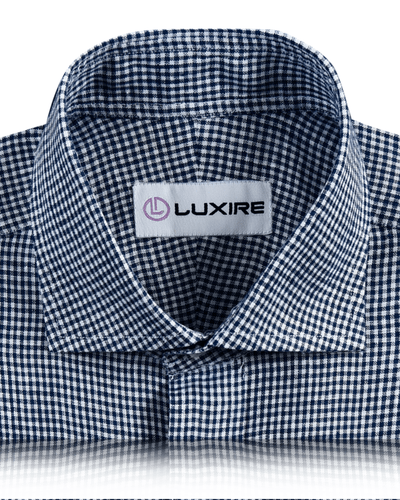 Chemise en lin à carreaux vichy bleu et blanc