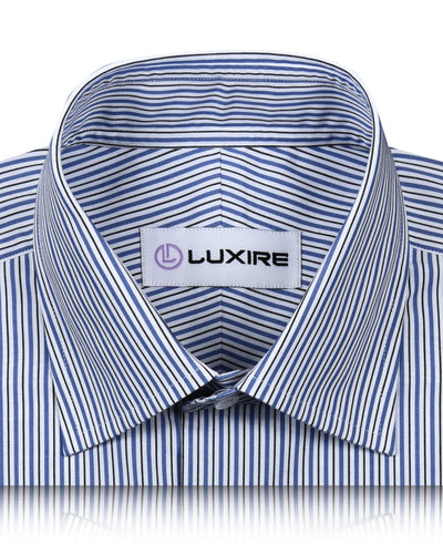 Weiße blaue schwarze abwechselnde Bleistift-Streifen auf Weiß