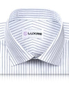 Luxire Presto: Monti Blue Pin Stripes Twill-Hemd