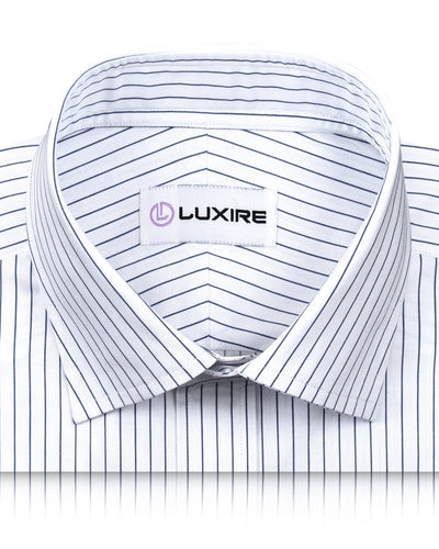 Luxire Presto: Monti Blue Pin Stripes Twill-Hemd