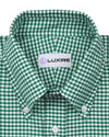 Oxford Lincoln Green Gingham auf Weiß
