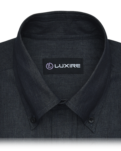Chemise en denim gris bleuté