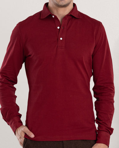 T-shirt polo bordeaux