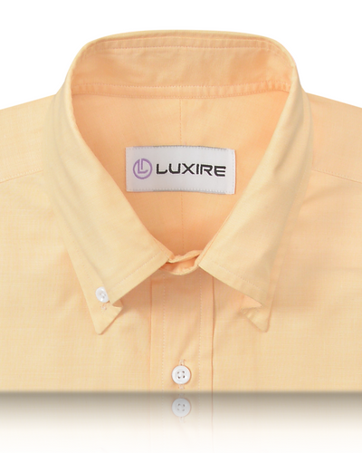 Coton Poly : Chemise jaune clair à motifs bout à bout