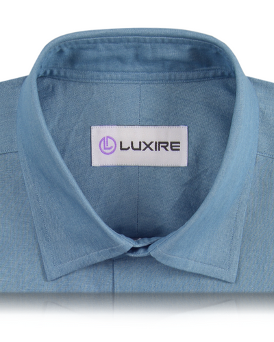 Chambray bleu délavé