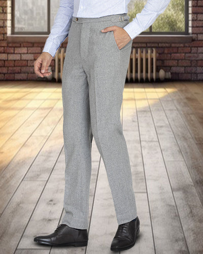 Grey Wool Flannel Pant