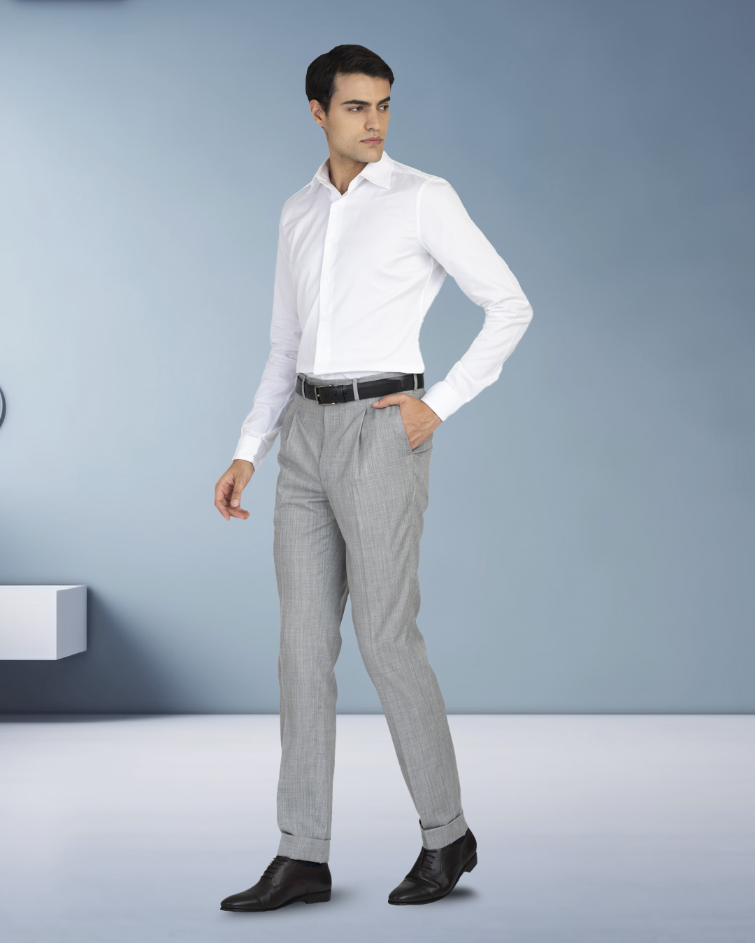 EZS Washable Wool Grey Pant