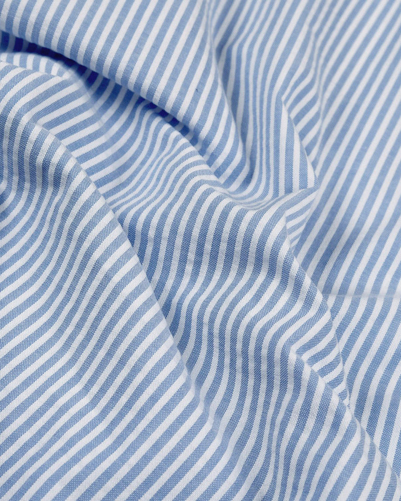 Rayures en seersucker bleu clair