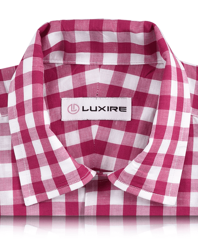 Baumwollleinen - Rosa-weißer Gingham