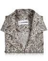 Camp Collar Hemd aus Leinen in Braun mit Paisley-Print