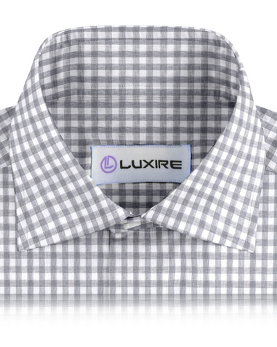 Albini-Leinen: Grauweiß kariert