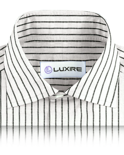 Weißes schwarzes Nadelstreifen-Leinen