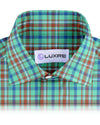 Green Rust Blue Tartan Checks Twill
