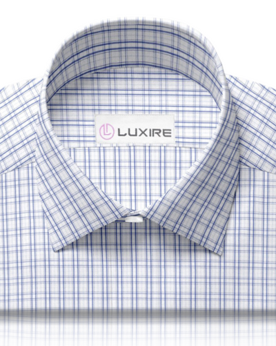 Chemise à carreaux bleu ombré