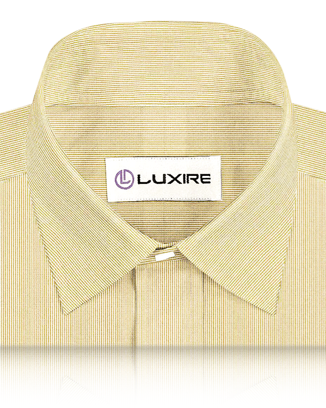 Baumwollleinen: Helle Ecru-Kleidstreifen auf Weiß