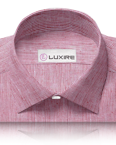 Leinen: Rot-Weiß-Slub-Chambray