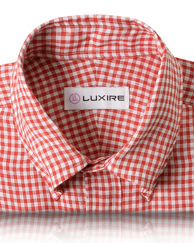 Leinen: Rot-weiße Gingham-Karos